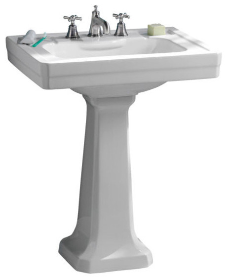 ... 27-Inch Pedestal Lavatory Sink by Porcher traditional-bathroom-sinks